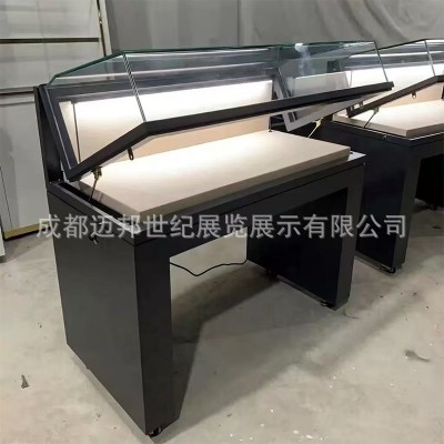 四川古董文物展示柜博物馆展柜独立柜珠宝玻璃柜台玉器陈列柜定制图5