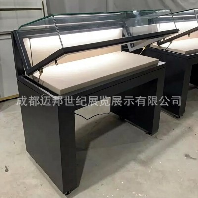 四川博物馆展柜厂家钢制玻璃独立柜纪念馆文献古董标本陶瓷陈列柜图3