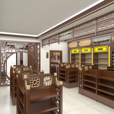 药店展示柜中医药柜保健品柜参茸柜中药柜祠堂柜支持整店设计装修图2