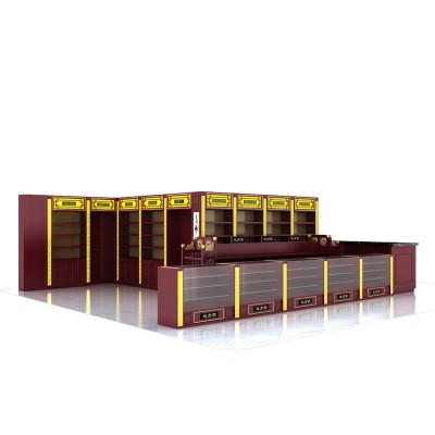 药店展示柜中医药柜保健品柜参茸柜中药柜祠堂柜支持整店设计装修图4