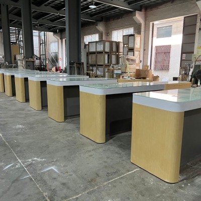 制作接待台业务受理台手机柜台玻璃展示柜手机展柜数码产品展柜图3