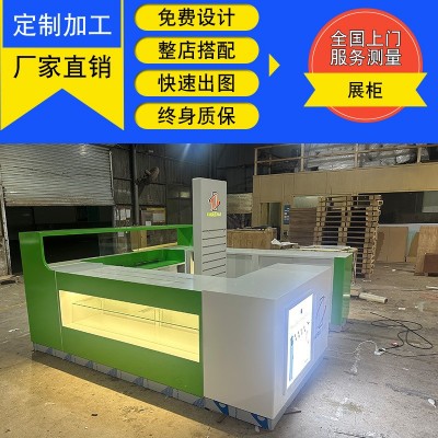 专属设计法式风精致雕花高端质感稳固耐用全店定制高端眼镜 展示柜图3