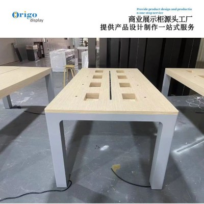 大疆展示台无人机体验桌机机演示桌电脑展示柜中岛桌厂家定制展柜图3