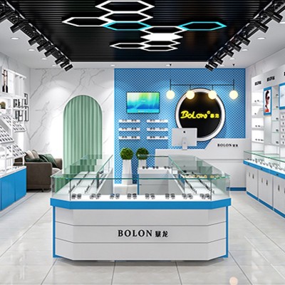 眼镜店柜台眼镜展示柜定制陈列放置玻璃中岛柜货架太阳眼镜展示架图3