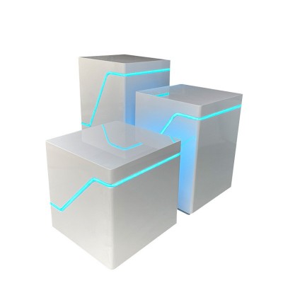 厂家直销直播圆形创意展示台科技感展厅展柜发光数码产品 烤漆中岛图5