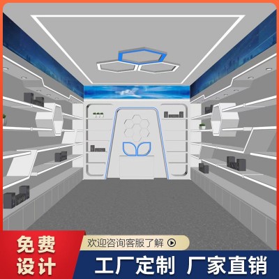 展厅烤漆展柜厂家化妆品展厅展示柜电子产品展柜样品企业 展厅展柜图5