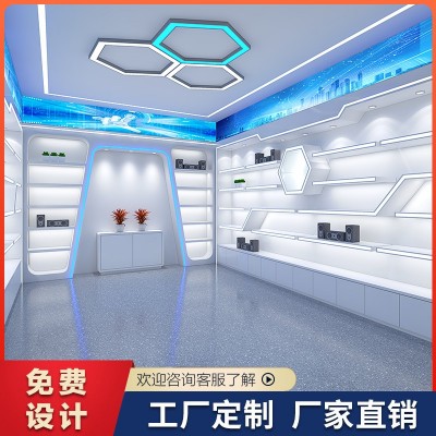 展厅烤漆展柜厂家化妆品展厅展示柜电子产品展柜样品企业 展厅展柜图2