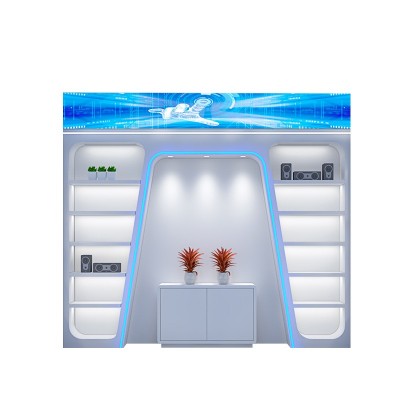 展厅烤漆展柜厂家化妆品展厅展示柜电子产品展柜样品企业 展厅展柜图4