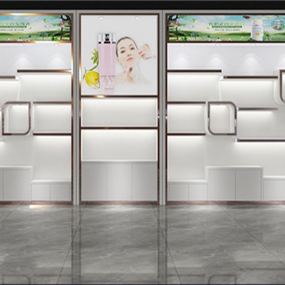 厂家直销木制烤漆展示柜化妆品公司展厅样品陈列柜直播包 包货柜图3