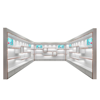 厂家直销木制烤漆展示柜化妆品公司展厅样品陈列柜直播包 包货柜图5