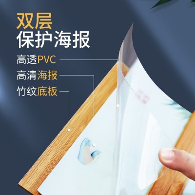 伸缩立牌指示牌 落地广告牌展示架 酒店商场导向牌竹子立式海报架图2