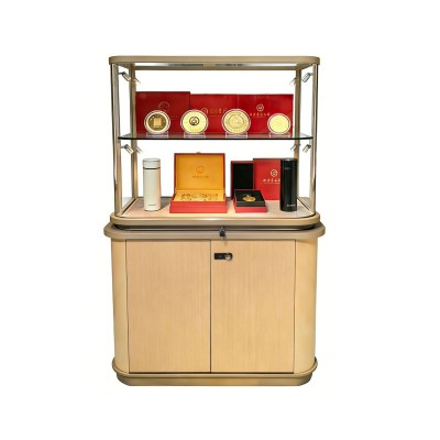 玻璃展示柜礼品柜商用展示柜定制珠宝展示柜黄金首饰中岛展示台图5