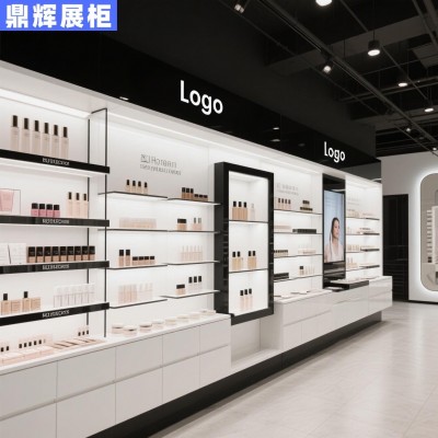 化妆品展示柜美容院高端产品展示架摆台彩妆护肤品背柜中 岛陈列柜图2