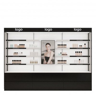 化妆品展示柜美容院高端产品展示架摆台彩妆护肤品背柜中 岛陈列柜图5