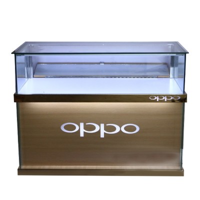 白银展示柜 展示架展柜 木质玻璃手机柜台货架收纳通讯卖场立式图3