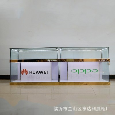 白银展示柜 展示架展柜 木质玻璃手机柜台货架收纳通讯卖场立式图4