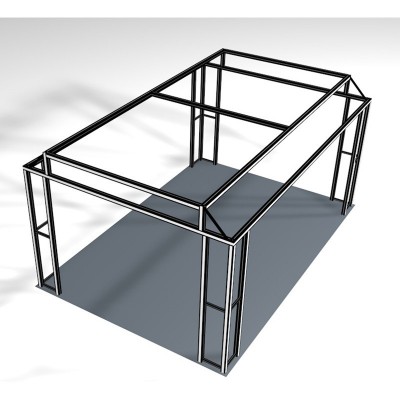 快闪桁架商场服装店快搭铝合金方柱异形展架多角度组装LED发光架图5