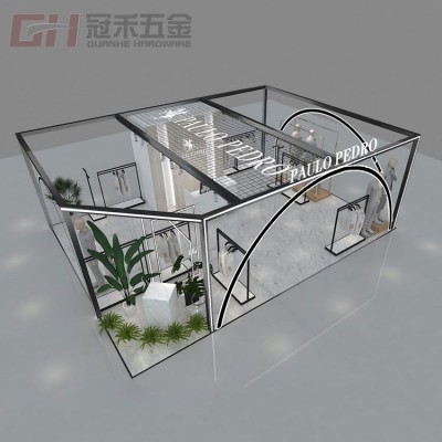 快闪桁架商场服装店快搭铝合金方柱异形展架多角度组装LED发光架图3