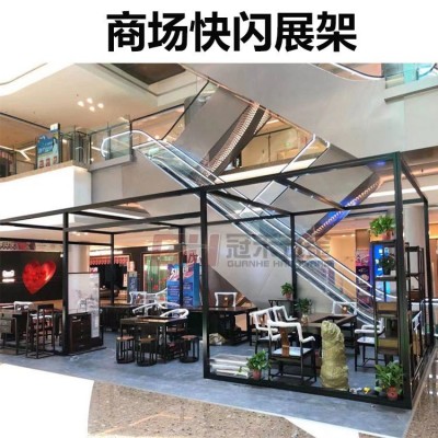 商场特卖展台搭建临时店铺摊位快闪展架展销会方铝展位铝合金框架图4