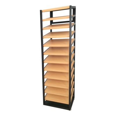 斜面货架陈列架书店零食架商用多层置物收纳架餐垫展示架图2