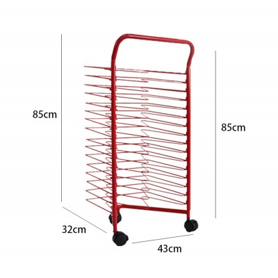 工厂热销 儿童金属画架A4画纸晾干架 画室折叠画架方便移动晾画架图3