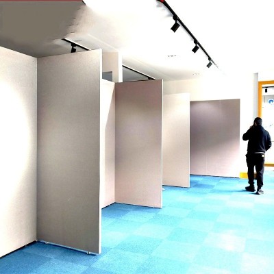 无缝艺术板墙 移动宣传广告 屏风书画展示板隔断亚麻布书 法作品展图5