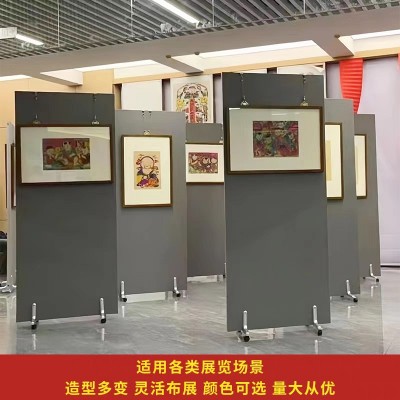 优选磁吸书画亚麻布板墙书法画展展览美术展示宣传艺术板墙隔断板图1