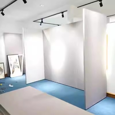 优选磁吸书画亚麻布板墙书法画展展览美术展示宣传艺术板墙隔断板图3