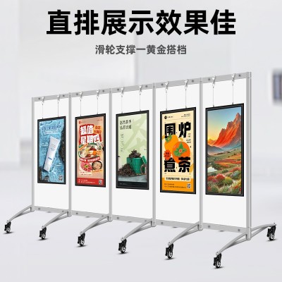 展板 折叠书画展板学校幼儿园书法作品屏风展览板美术字画展摄影图3