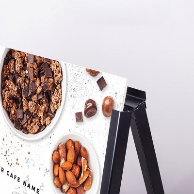 广告牌展示架斜面落地三角双面海报架子kt板支架手提折叠 防风立式图3