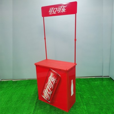 V6拉网促销台展示架活动广告超市促销桌便携可折叠试吃台图4