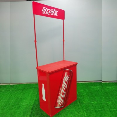V6拉网促销台展示架活动广告超市促销桌便携可折叠试吃台图2