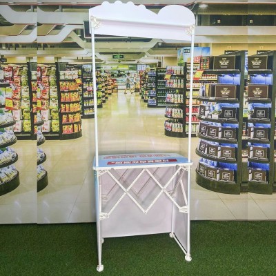 厂家直销商场广告桌超市地推摆摊促销台折叠试吃台展示架图4