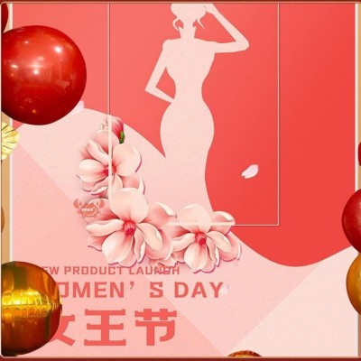 38女神节海报节日装饰店铺布置活动场景商场超市店面海报画面 100张图5