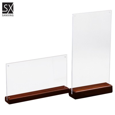 亚克力提示牌空白桌卡吧台桌牌立体卡牌展示架图2