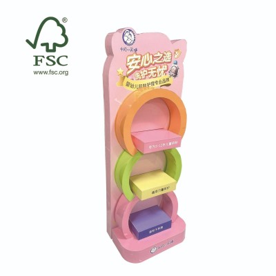 枕头展示架瓦楞纸雪弗板展示架陈列消毒用品展示包装彩箱图3