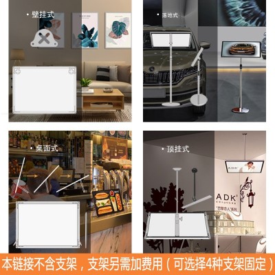 抽画／插画灯箱LED超薄挂墙式玻璃面板海报菜谱点餐招牌广告牌图3