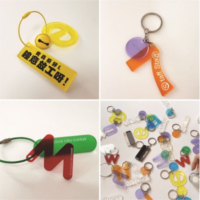 亚克力钥匙扣定制logo校徽二维码书包小挂件链创意礼品纪念品定做图4