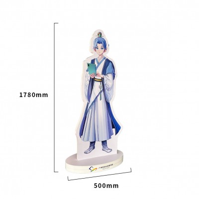 参展展位搭建广告物料 定制展会人形立牌 展览展示架形象展示立牌图5