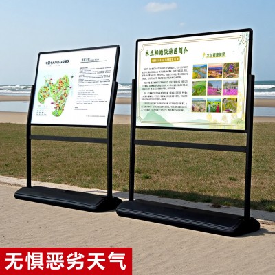 防风指引牌户外广告牌展示架移动海报警示指示牌宣传展架宣传栏图3