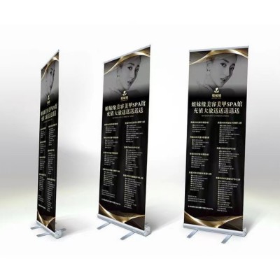 定制商场易拉宝架子户外展示架的广告支架展示优质加厚铝合金展架图5