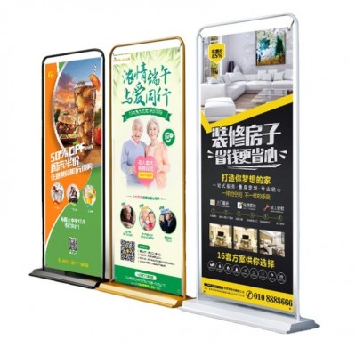 架商场易拉宝架子的展示架超市户外广告展架铁质门型展示户外便携图5