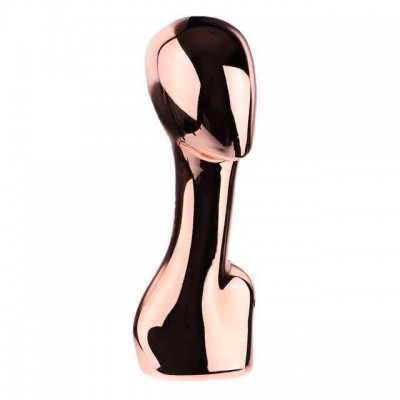 现货长脖子玫瑰金头模电镀模特头帽子展示架假发模特头帽托银色头图4