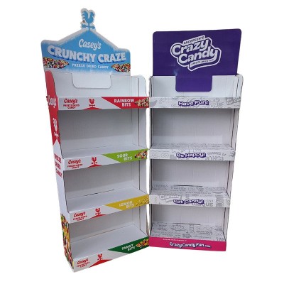 超市纸质落地展示架瓦楞纸陈列架PDQ促销纸堆头雪弗板台 面展示盒图4