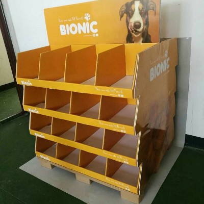 落地展示盒广告商品展示架 纸货架堆头 拖把展示架 纸堆头定 制图2