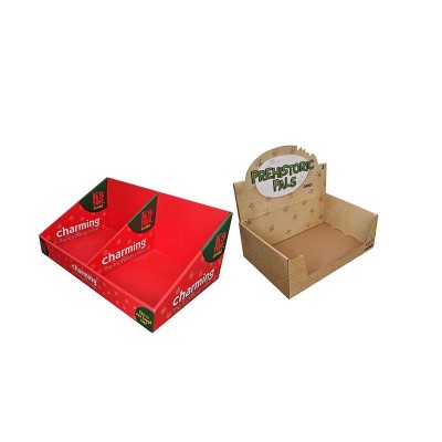 厂家供应超市玩具纸地堆瓦楞纸货架化妆品展示盒食品陈列盒批发图3