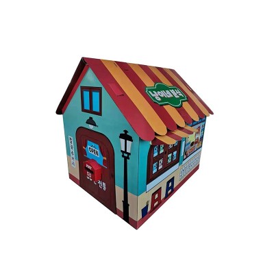 儿童涂鸦纸架城堡纸壳板模型涂鸦儿童展示纸房子纸货架批发