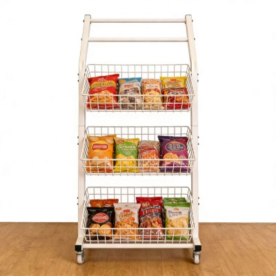 多层金属置物架超市便利店零食水果架雨伞架客厅零食架厨房置物架图2