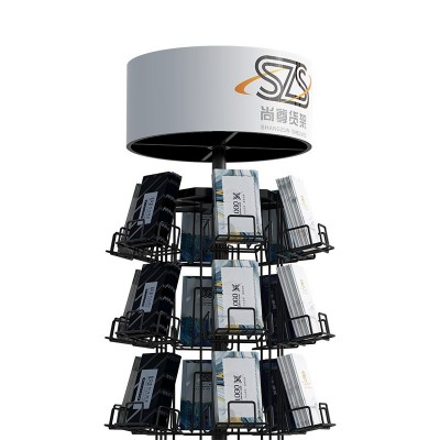 六面旋转卡片杂志展示架 360度旋转儿童刊物展架书店学生用品转架图3