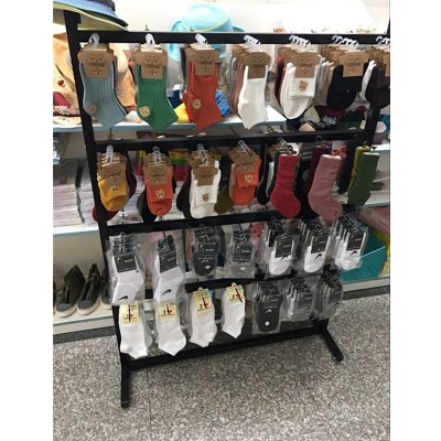 厂家直供双面挂钩促销架子 金属袜子拖鞋展示架 饰品陈列架雨伞架